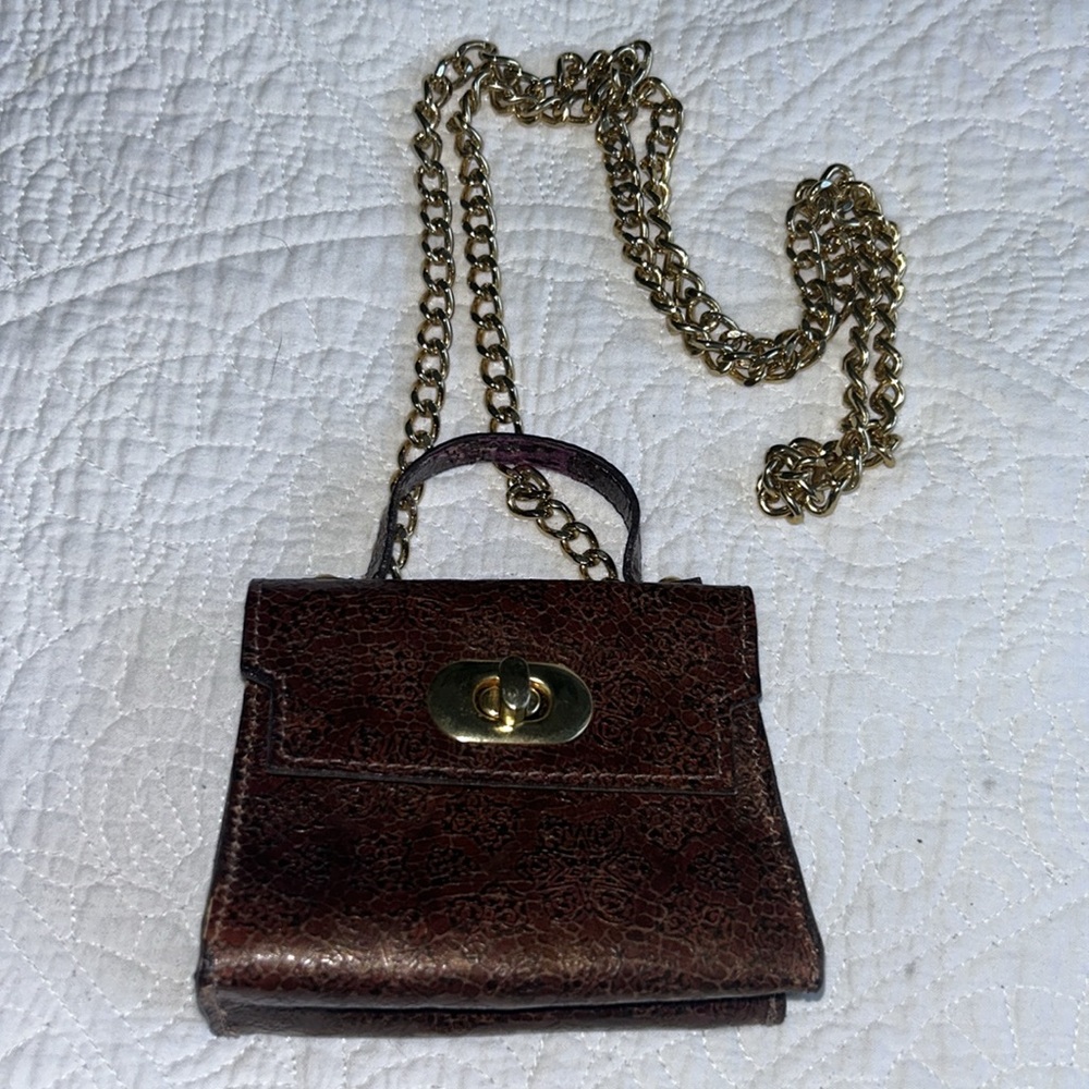 Beautiful vintage, tiny Crossbody purse – leather